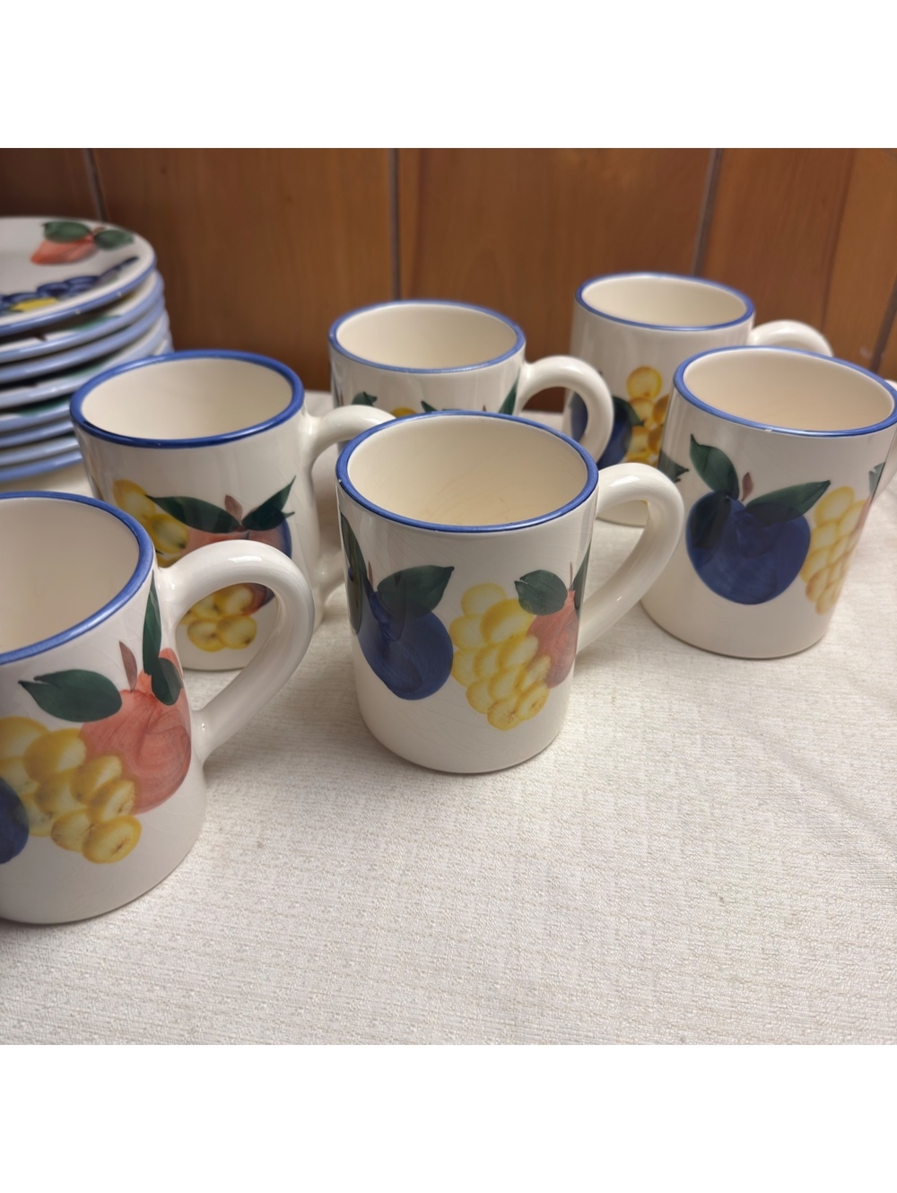 Vintage Dansk Fruit Coffee Mugs Set of 2 Made in Italy 4.5 Inch